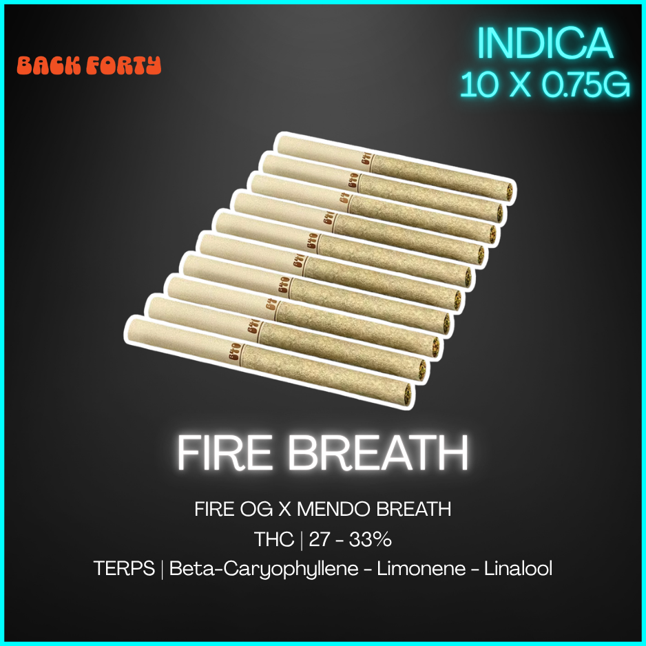 Back Forty - Backpackers Fire Breath Pre-Rolls Lto - 7.5G