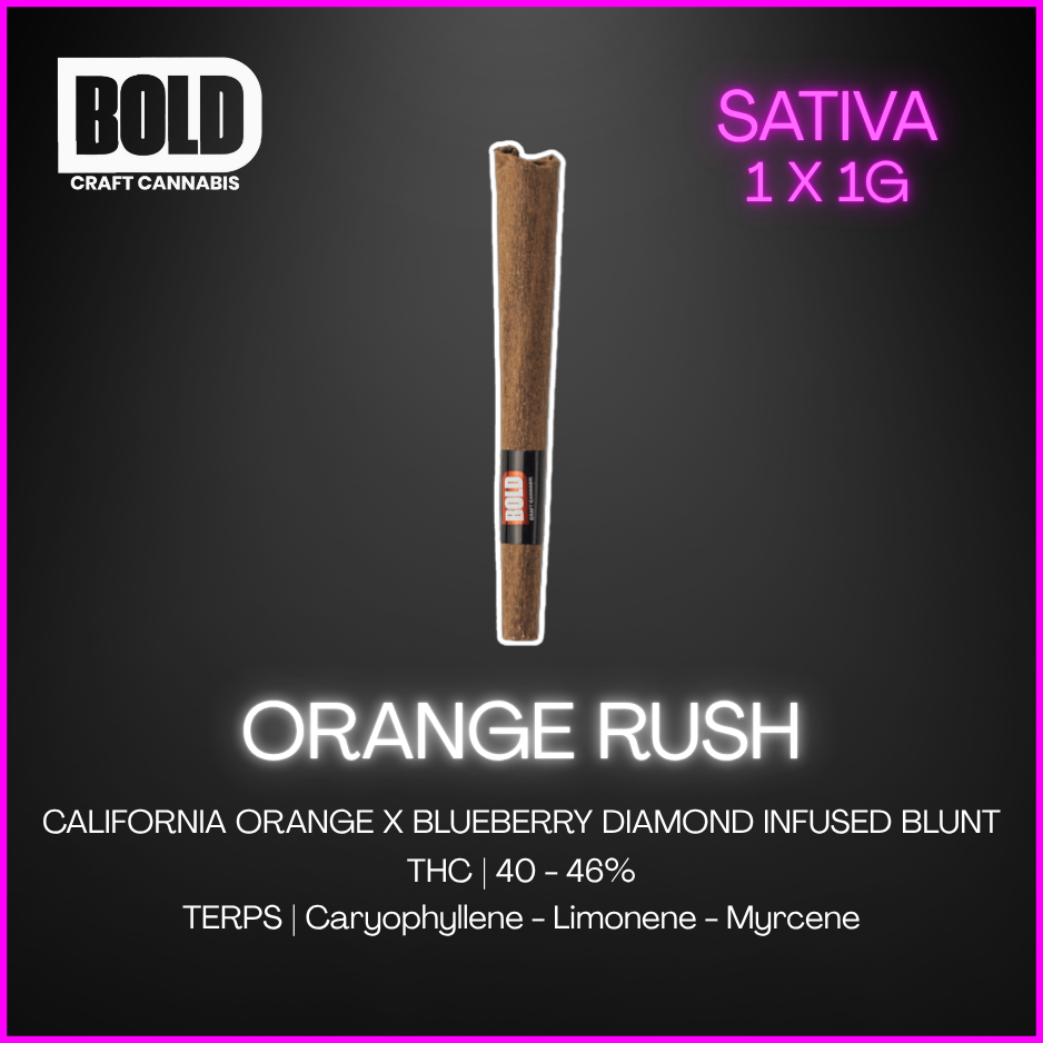 Bold - Orange Rush Diamond Infused Blunt - 1G