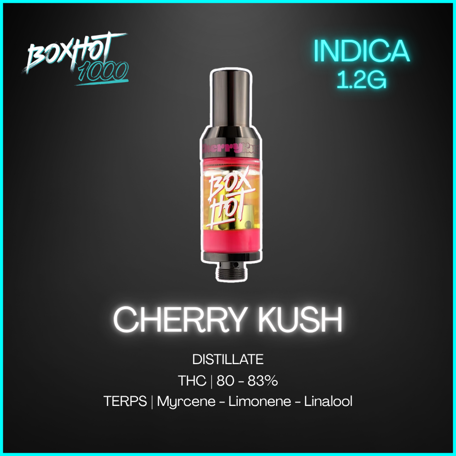Boxhot 1000 - Cherry Kush Prefilled Vape - 1.2G Pineapple Victoria Boxhot 1000 - Cherry Kush Prefilled Vape - 1.2G Pineapple Victoria