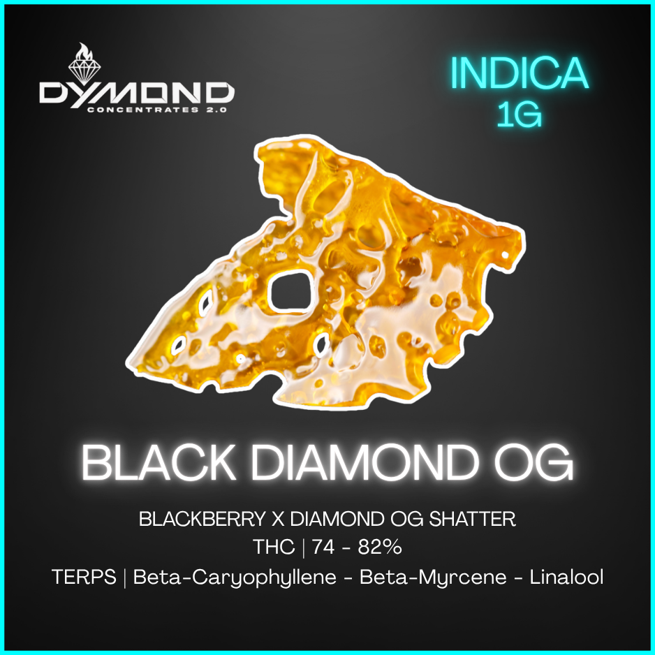 Dymond - Indica Shatter - Black Diamond OG - 1g