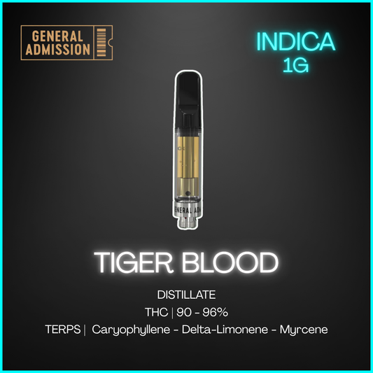 General Admission - Tiger Blood Distillate Vape Cartridge - 0.95G