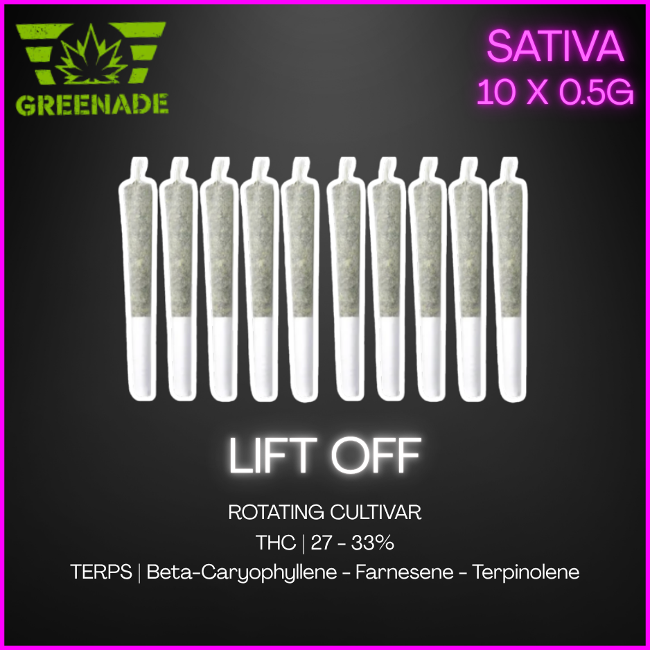 Greenade - Lift Off Sativa Pre-Rolls - 5G