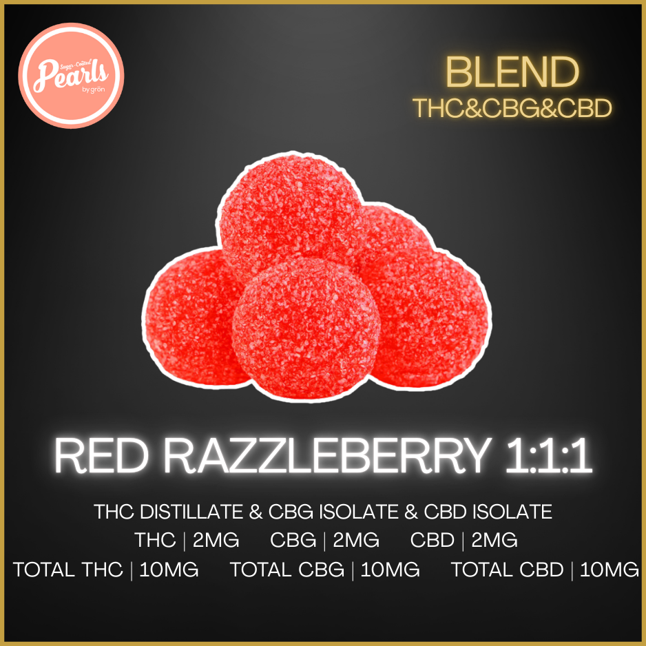 Pearls By Gron - Red Razzleberry Cbg/Cbd/Thc Chews - 17.5G