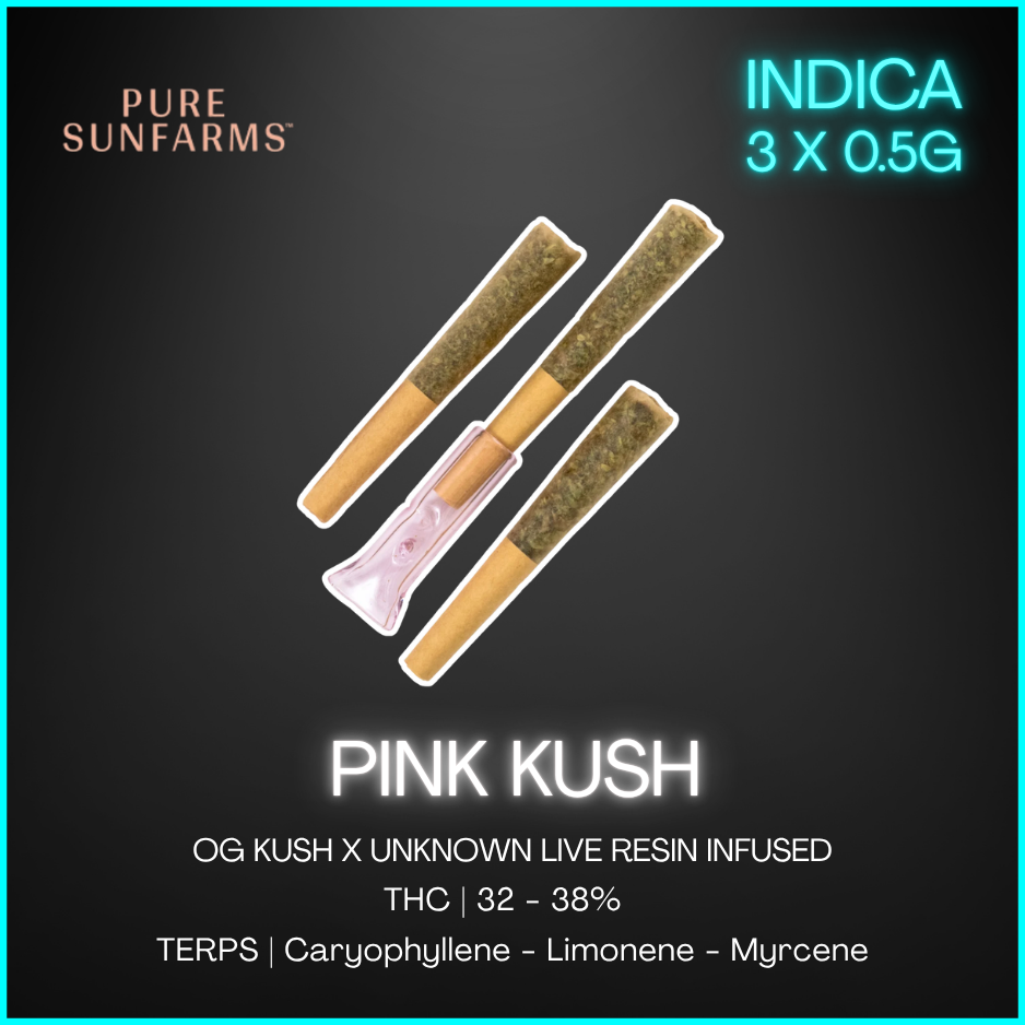 Pure Sunfarms - Pink Kush Live Resin Infused Pre-Rolls - 1.5G