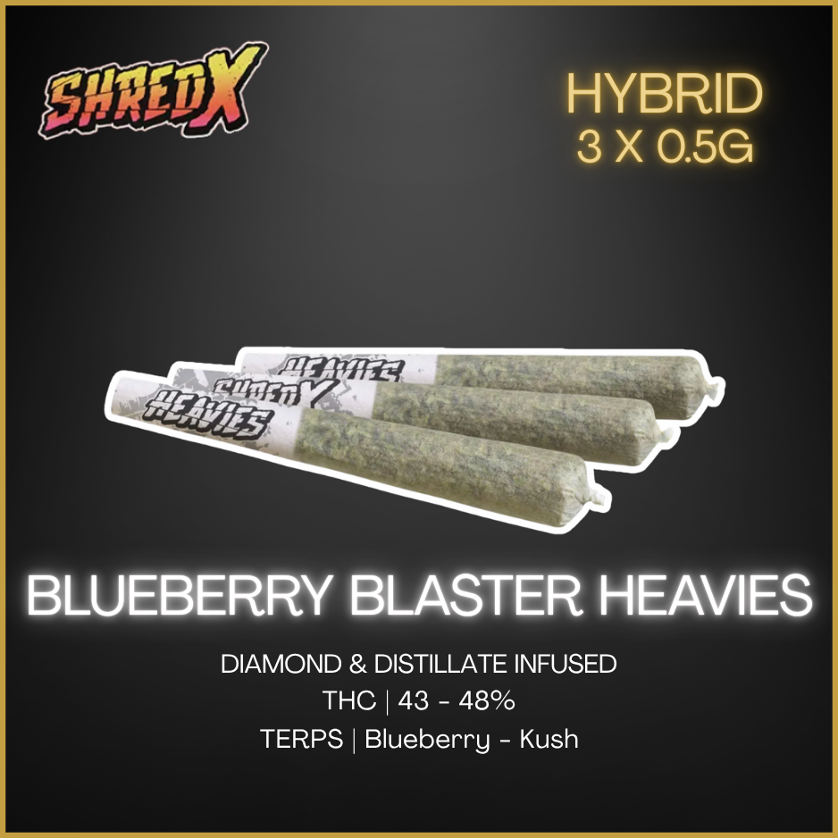 Shred X - Blueberry Blaster Heavies Infused Pre-Rolls