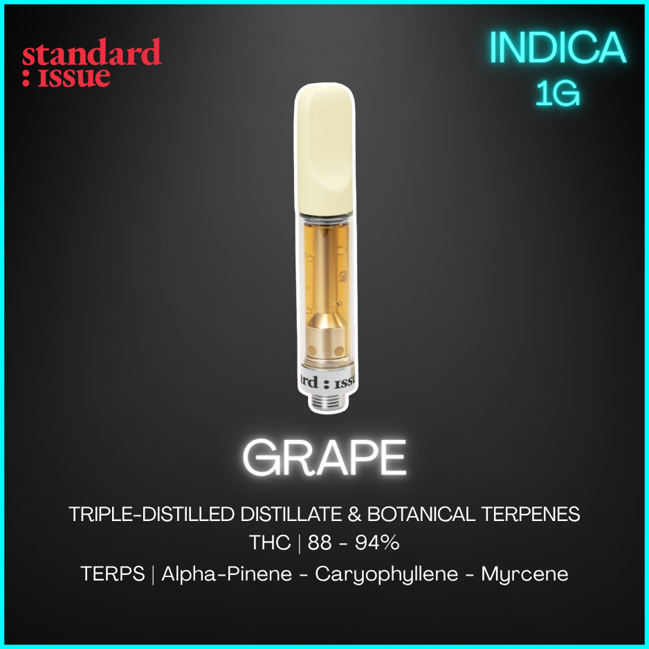 Standard Issue - Grape 510 Thread Vape Cartridge - 1G