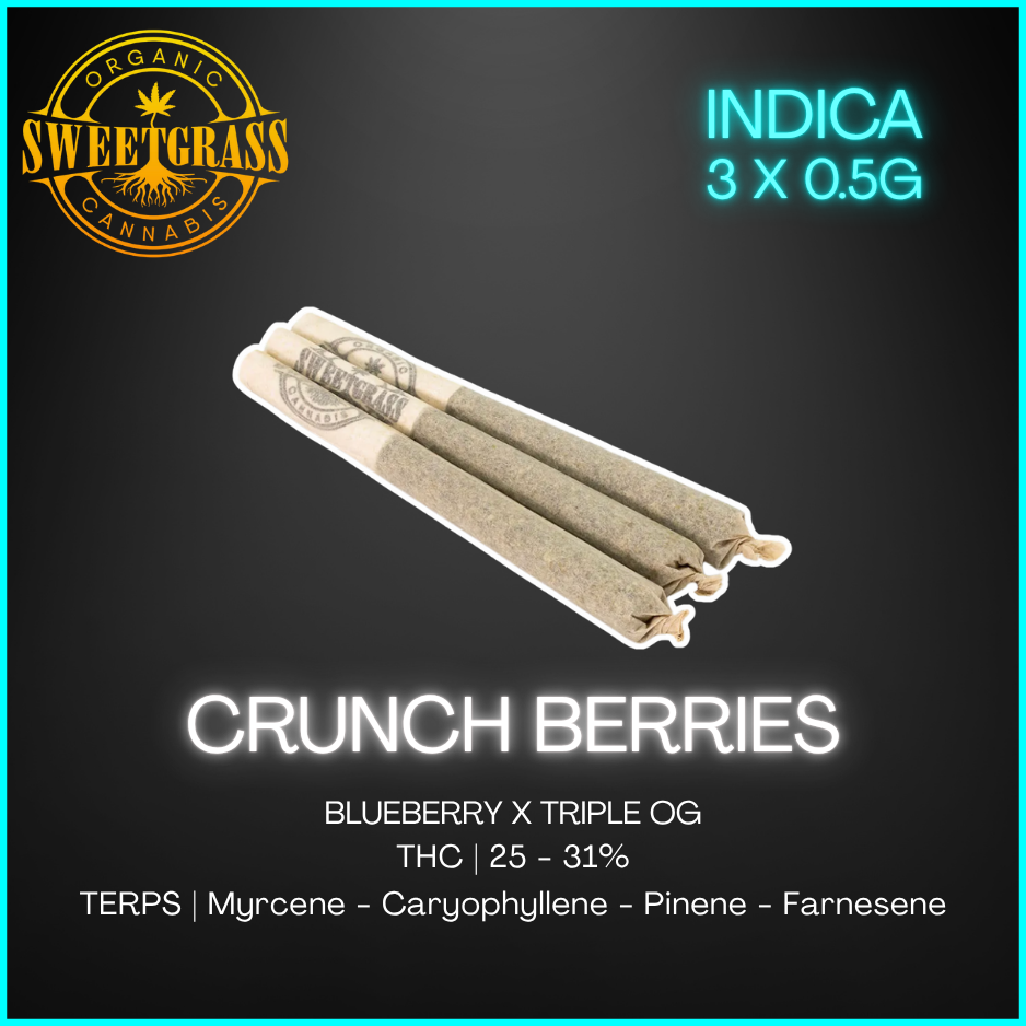 Sweetgrass Organic Cannabis - Organic Crunch Berries Pre-Rolls