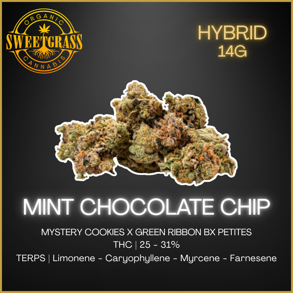 Sweetgrass Organic Cannabis - Organic Mint Chocolate Chip Petites - 14G