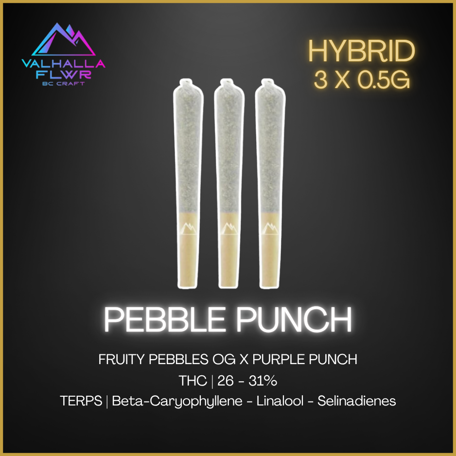 Valhalla Flwr - Pebble Punch Pre-Rolls - 1.5G