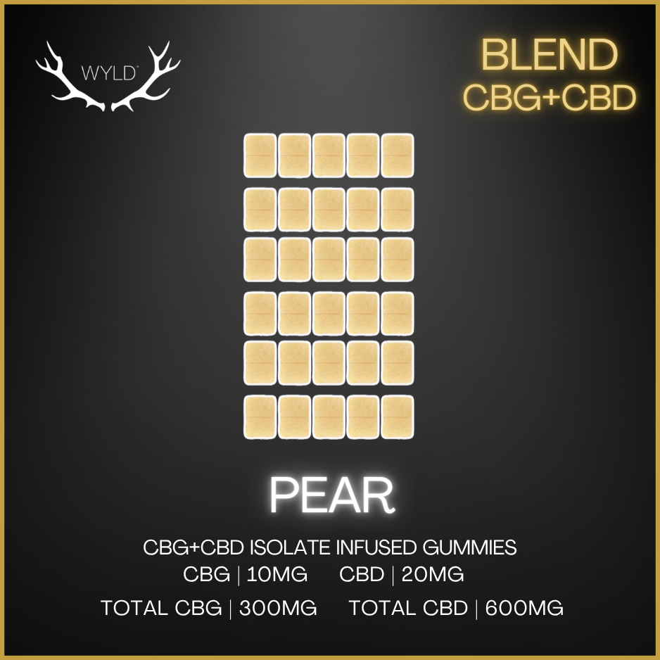 Wyld Cbd - Real Fruit Pear Cbd:Cbg Chews - 120G