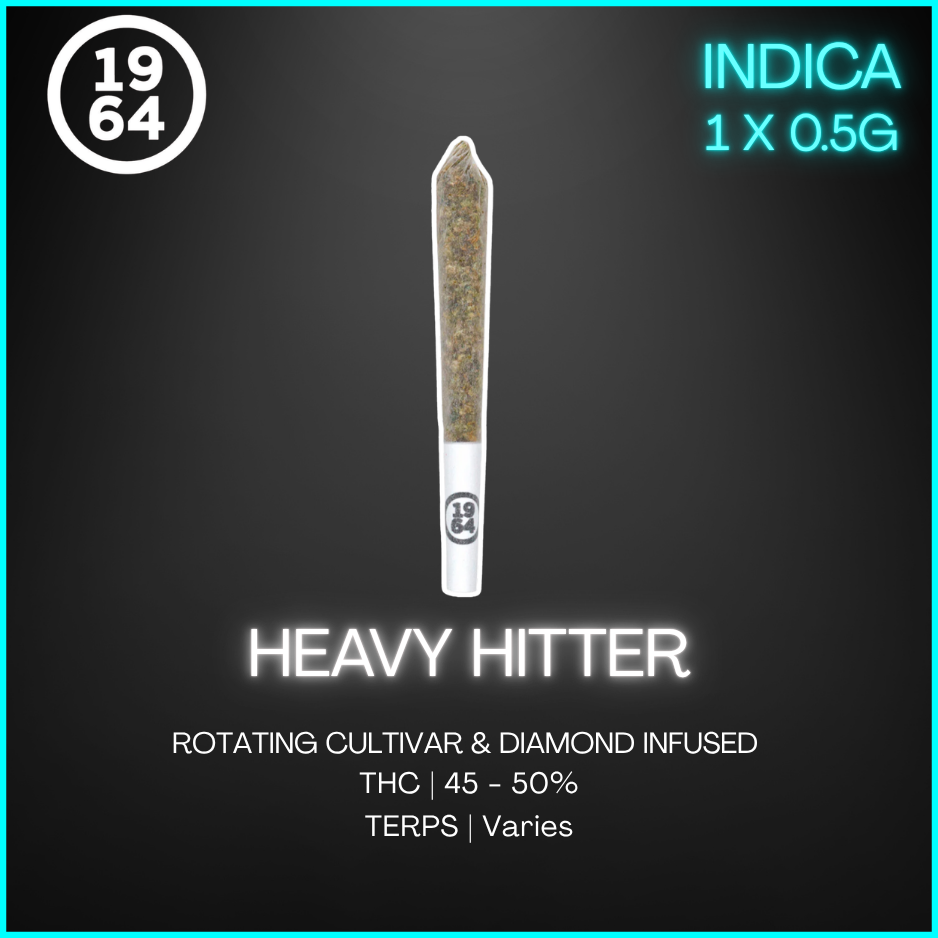 1964 - Heavy Hitter Diamond + Flower Infused Pre-Roll - 0.5G