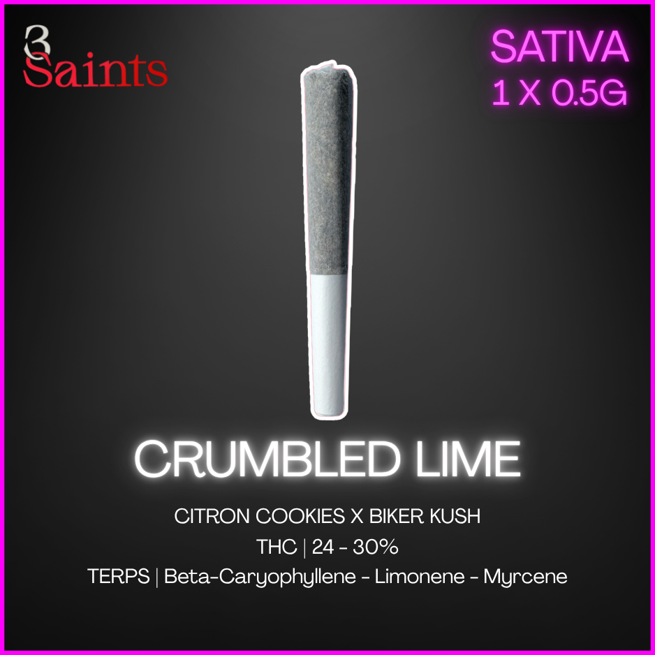 3Saints - Crumbled Lime Pre-Rolls - 0.5G