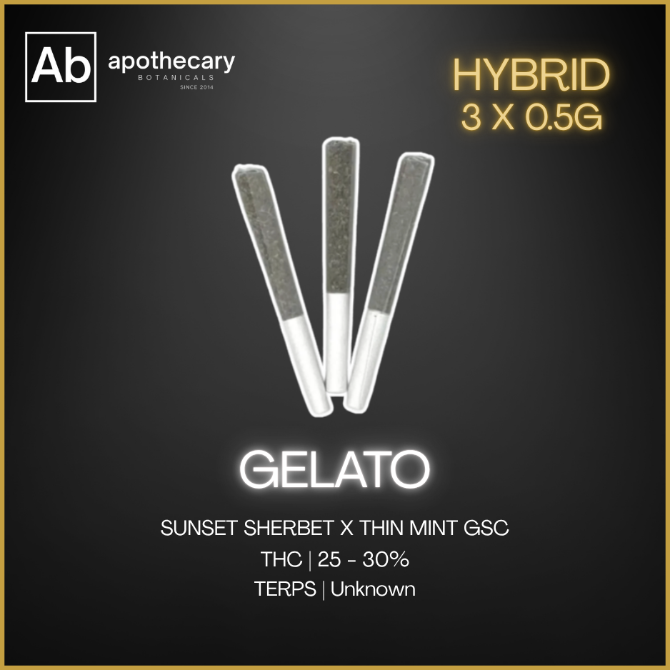 Apothecary Botanicals - Gelato Pre-Rolls - 3x0.5g