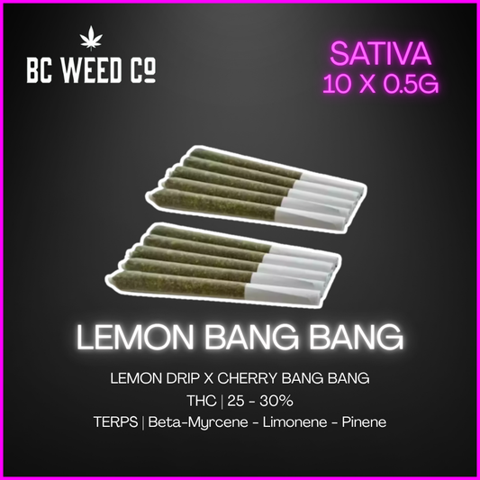 Bc Weed Co. - Lemon Bang Bang Pre-Rolls Lto - 5G