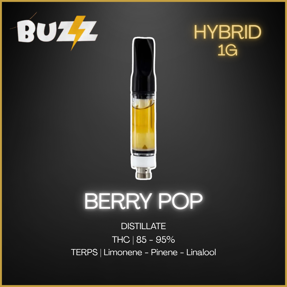 BUZZ - Berry Pop - 1g Vape Cart