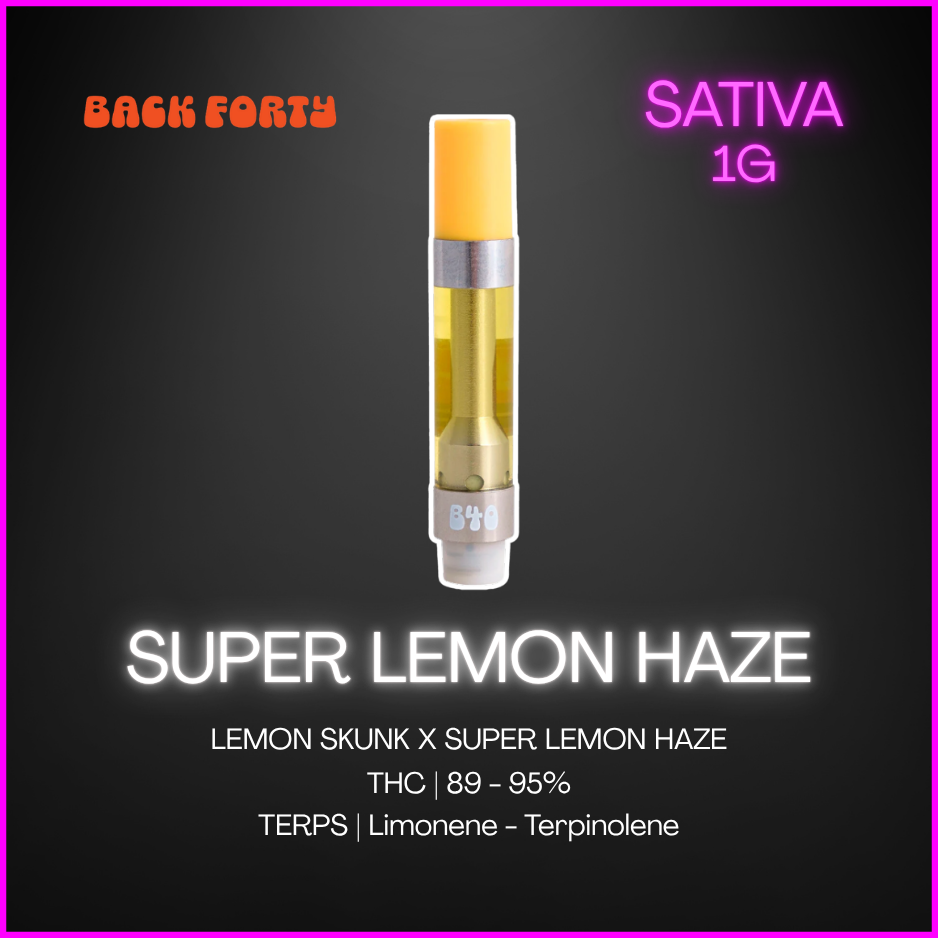 Back Forty - Super Lemon Haze Sativa Cartidge - 1G