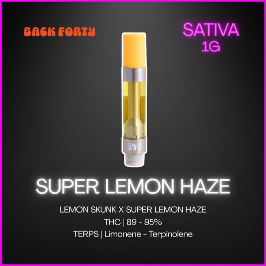 Back Forty - Super Lemon Haze Sativa Cartidge - 1G