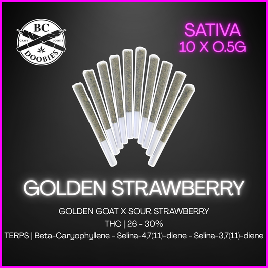 Bc Doobies - Golden Strawberry Pre-Rolls - 5G