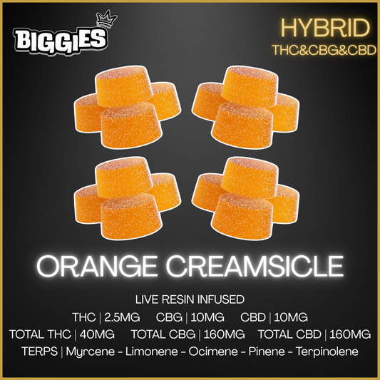 Biggies - Orange Creamsicle L Resin Thc:Cbd:Cbg Chews Multi - 96G
