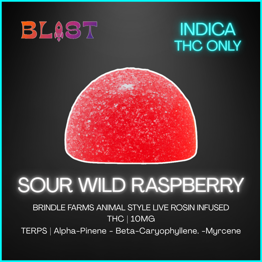 Blast - Animal Style Sour Wild Raspberry Rosin Gummy - 1pc