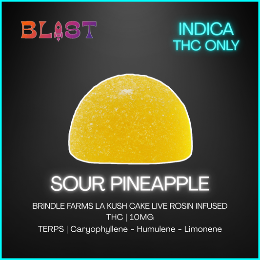Blast - LA Kush Cake Sour Pineapple Rosin Gummy - 1pc