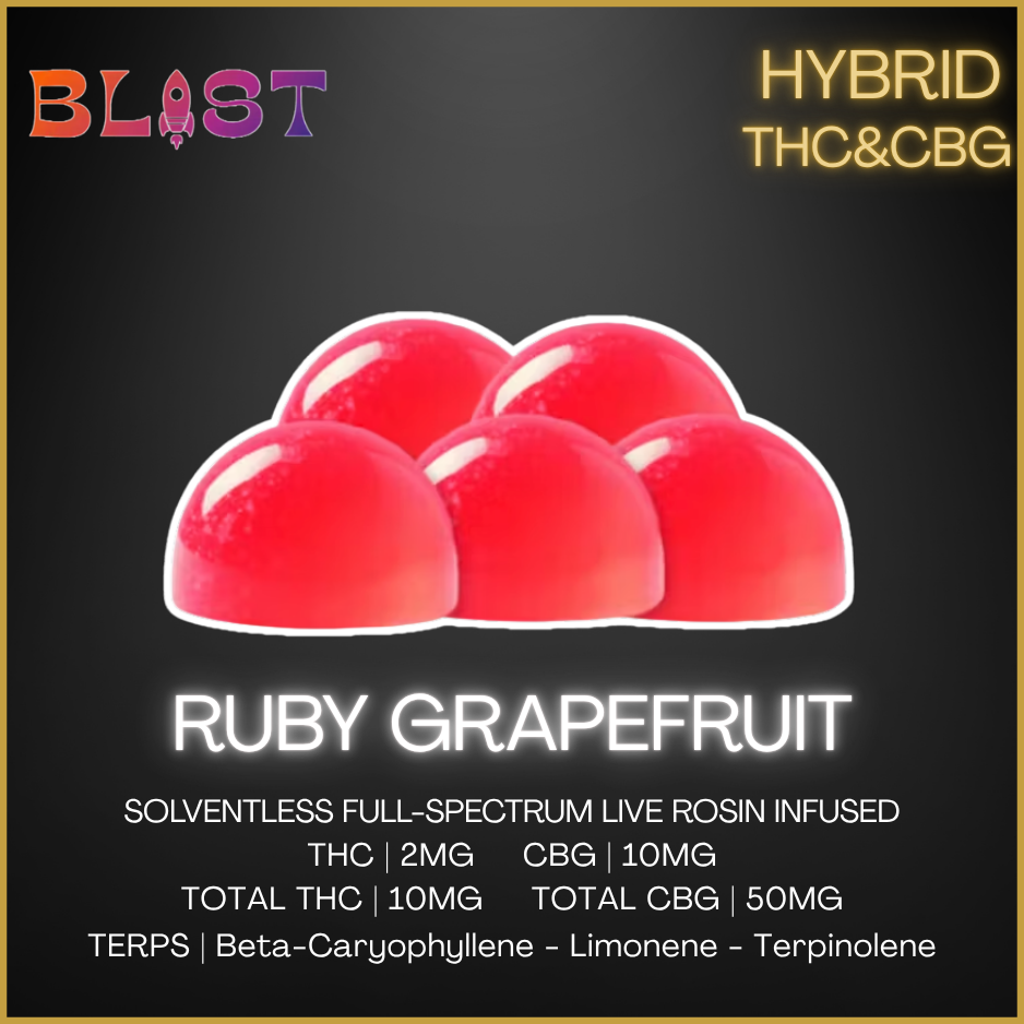 Blast - Ruby Grapefruit Live Rosin Thc:Cbg Higher Chewz - 23.5G