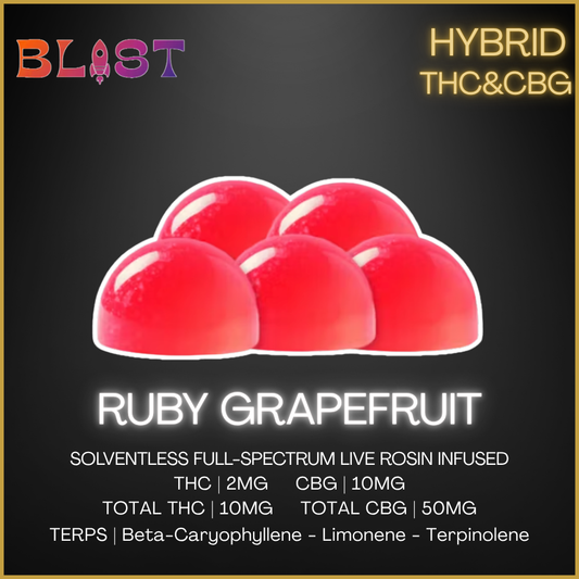 Blast - Ruby Grapefruit Live Rosin Thc:Cbg Higher Chewz - 23.5G