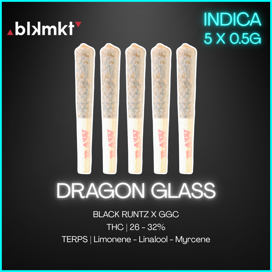 Blkmkt - Dragon Glass Pre-Rolls - 2.5G
