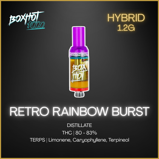 Boxhot 1000 - Retro Rainbow Burst 510 Vape - 1.2G