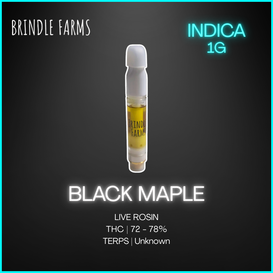 Brindle Farms - Black Maple Live Rosin Cartridge Lto - 1G