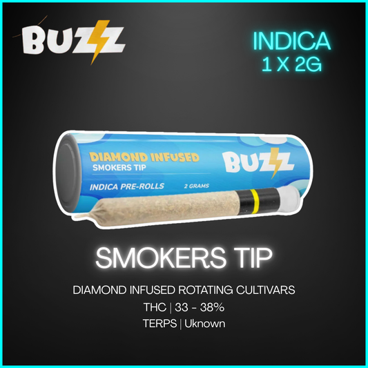 Buzz Cannabis - Diamond Infused Smokers Tip - 1 x 2g