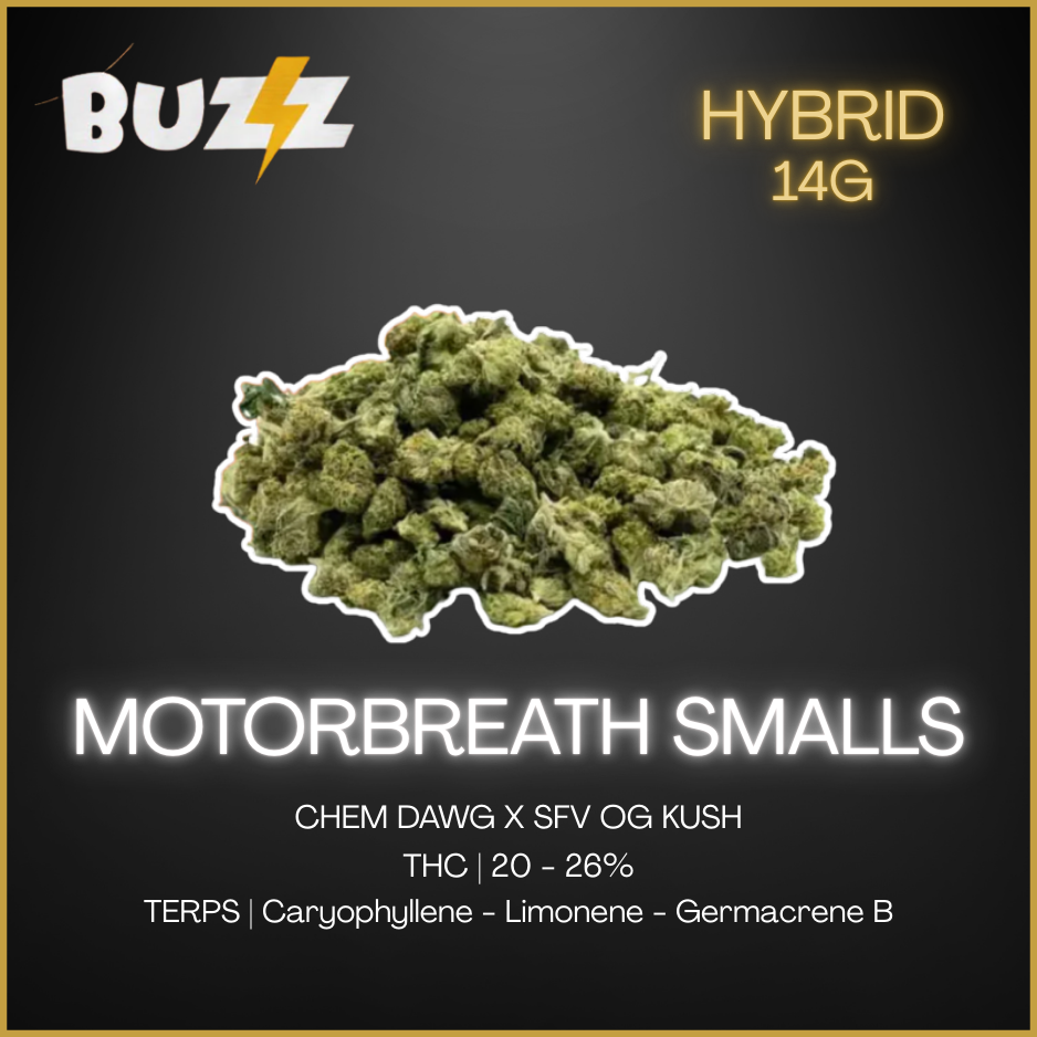 Buzz Cannabis - Motorbreath Hybrid Smalls - 14g