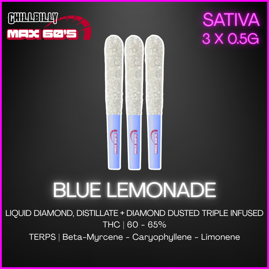 Chillbilly - Max 60'S Blue Lemonade Triple Infused Pre-Rolls - 1.35G