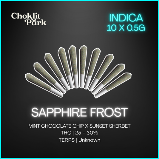 Choklit Park - Sapphire Frost Pre Rolls - 10 x 0.5g