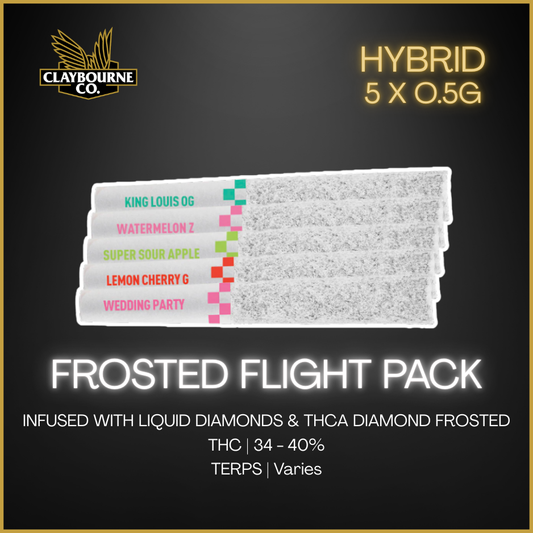 Claybourne - Flyers Frosted Flight Pack Infused Pre-Rolls - 2.5G