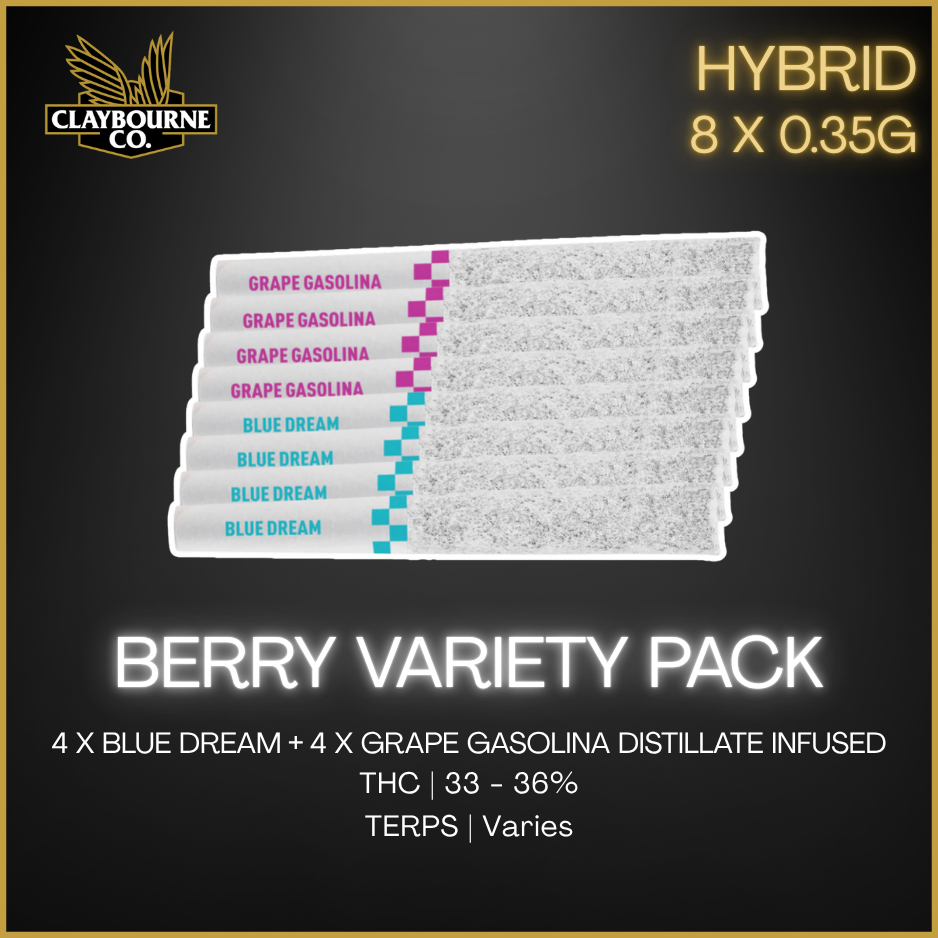 Claybourne - Frosted Flyers Berry Variety Infused Pre-Rolls - 2.8G