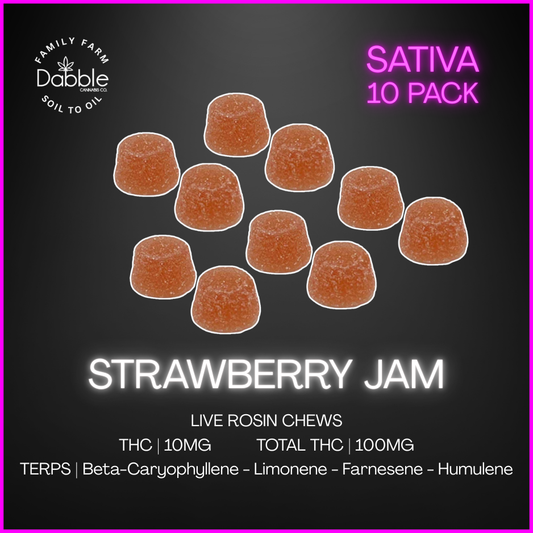 Dabble Cannabis Co. - Strawberry Jam Live Rosin Gummies - 40G
