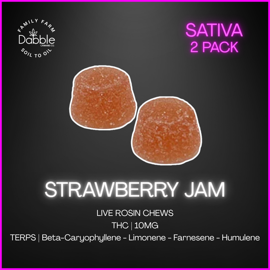Dabble Cannabis Co. - Strawberry Jam Live Rosin Chews - 8G