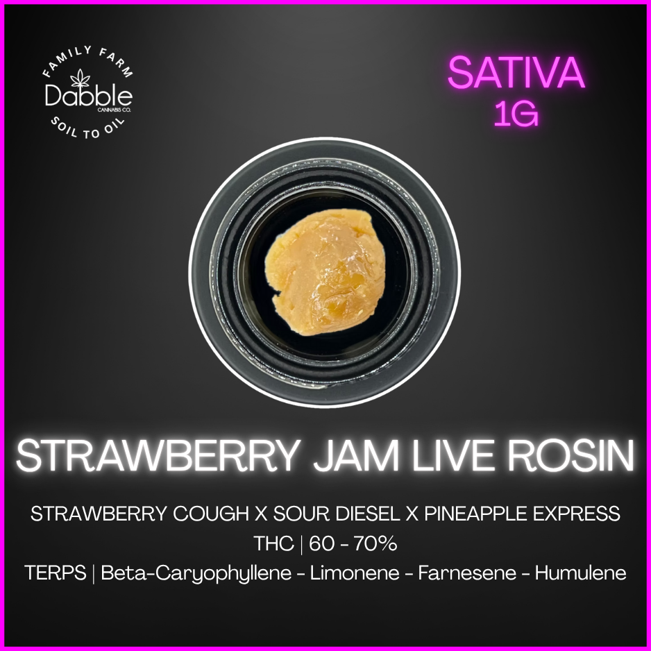 Dabble Cannabis Co. - Strawberry Jam Live Rosin - 1G