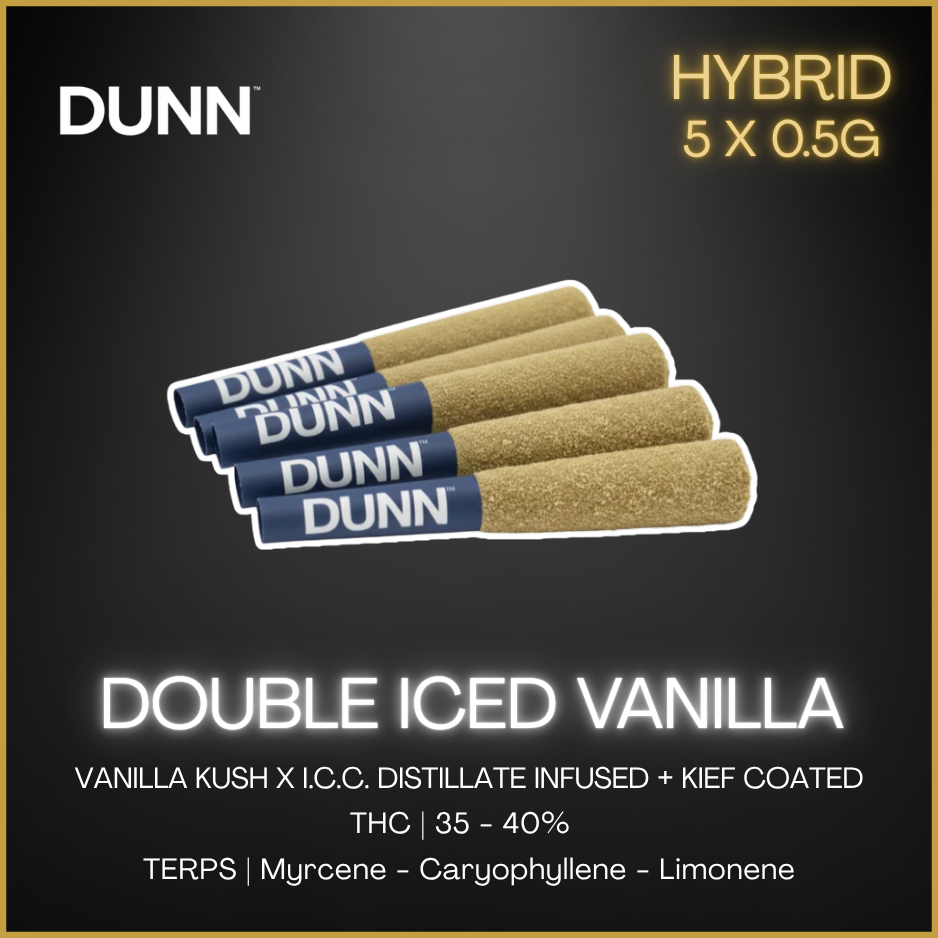 Dunn Infused - Double Iced Vanilla Infused Pre-Rolls - 2.5G