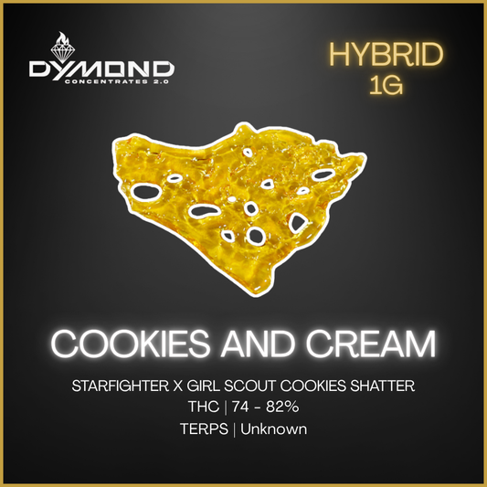 Dymond - Hybrid Shatter - Cookies and Cream - 1g