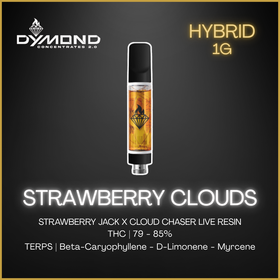 Dymond - Strawberry Clouds Live Resin Spectrum Vape Cart - 1g
