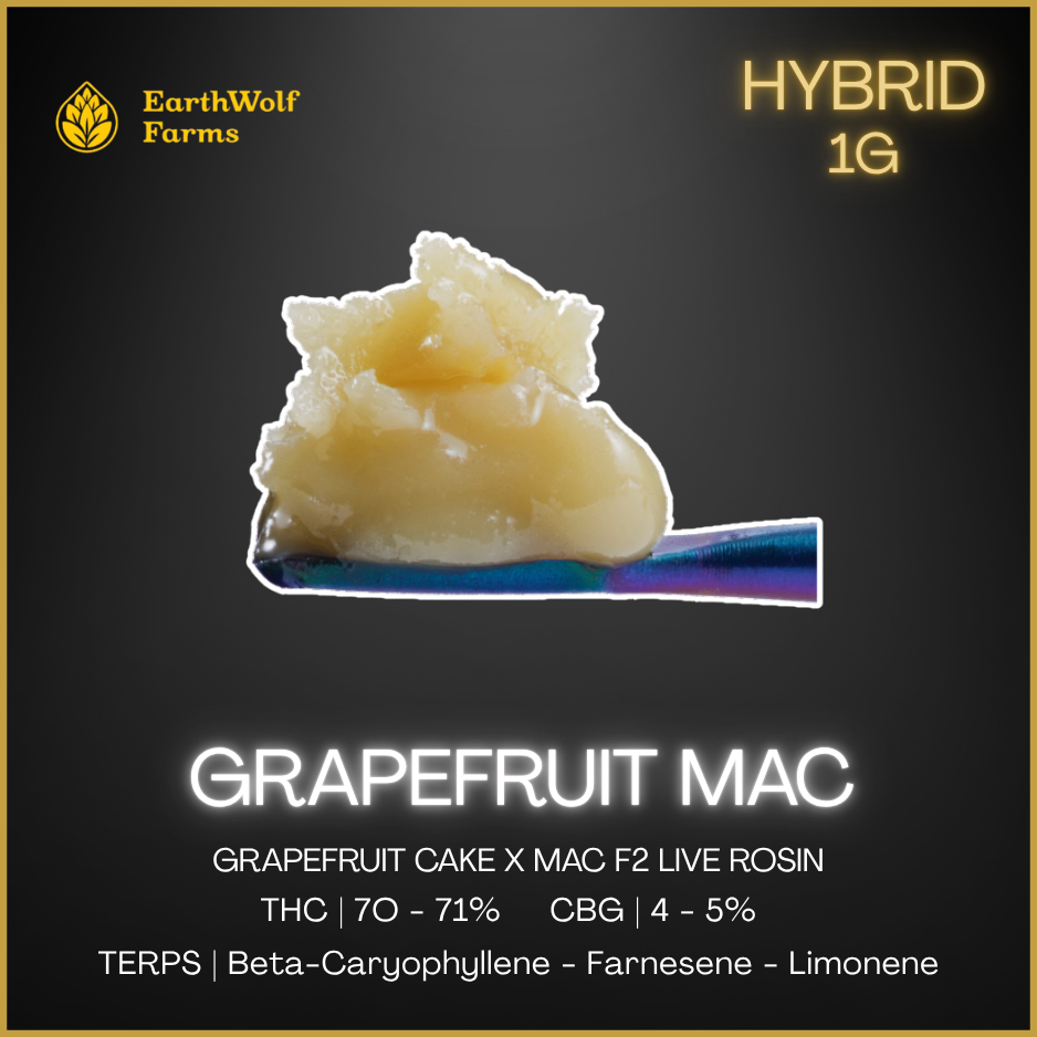 Earthwolf Farms - Grapefruit Mac Live Rosin - 1G