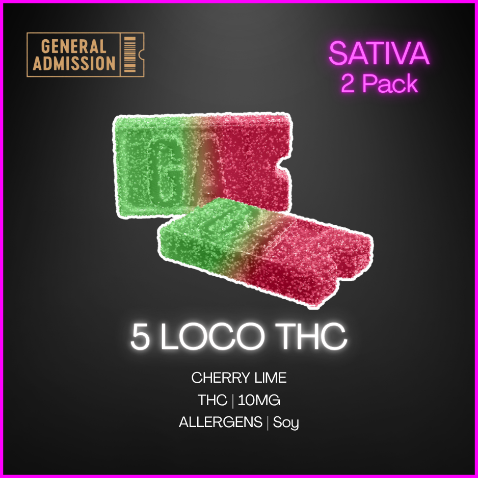 General Admission - 5 Loco Thc 1.0 Soft Chews - 16G
