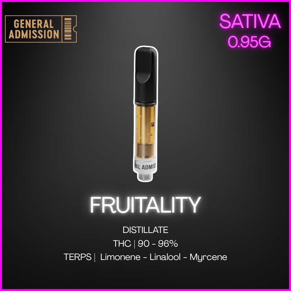General Admission - Fruitality 510 Thread Vape Cartridge - 0.95G