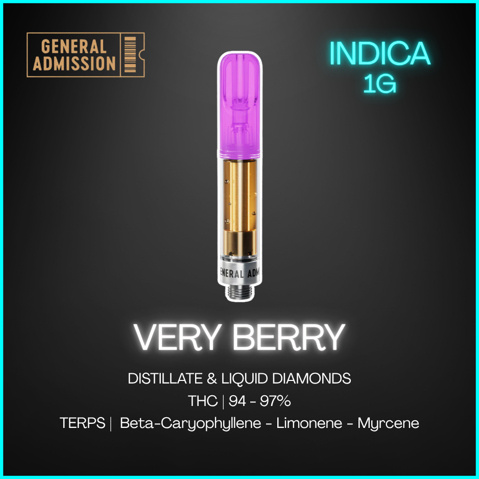 General Admission - Very Berry Liquid Diamonds 510 Vape Cartridge - 0.95G