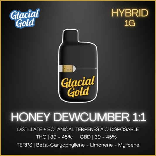 Glacial Gold - Anytime 1:1 Honey Dewcumber All-In-One Vape - 1G