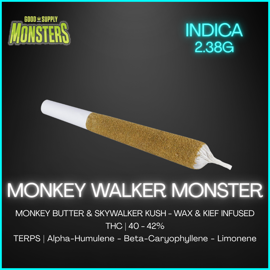 Good Supply Monsters - Monkey Walker Monster 1000Mg Infused Pre-Roll - 2.38G