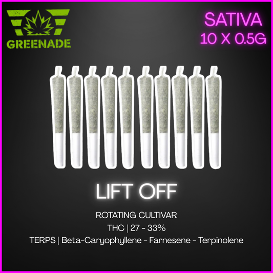 Greenade - Lift Off Sativa Pre-Rolls - 5G