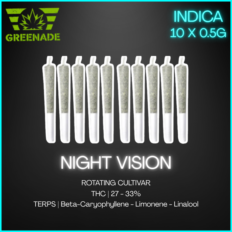 Greenade - Night Vision Indica Pre-Rolls - 5G